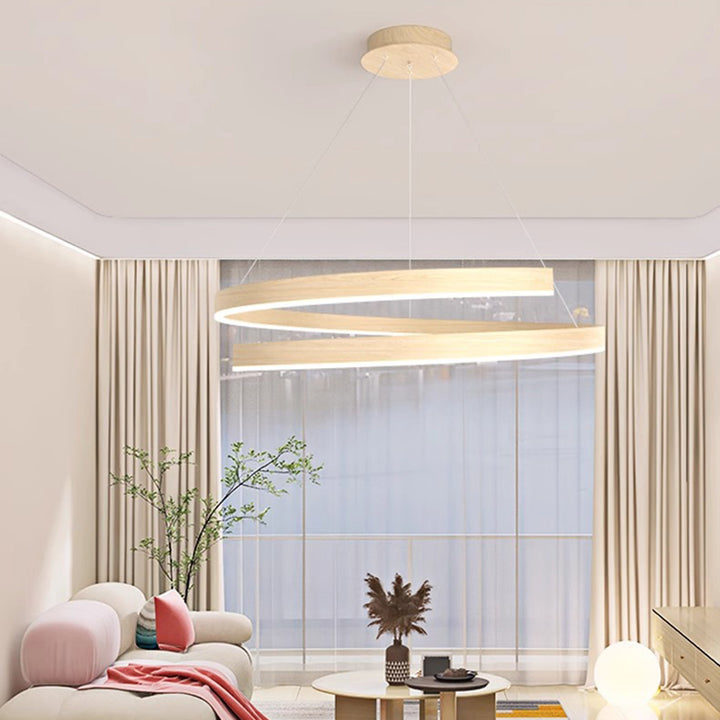 Lustre contemporain créatif en fer, aluminium, matériel acrylique, silicone LED pour salle à manger 