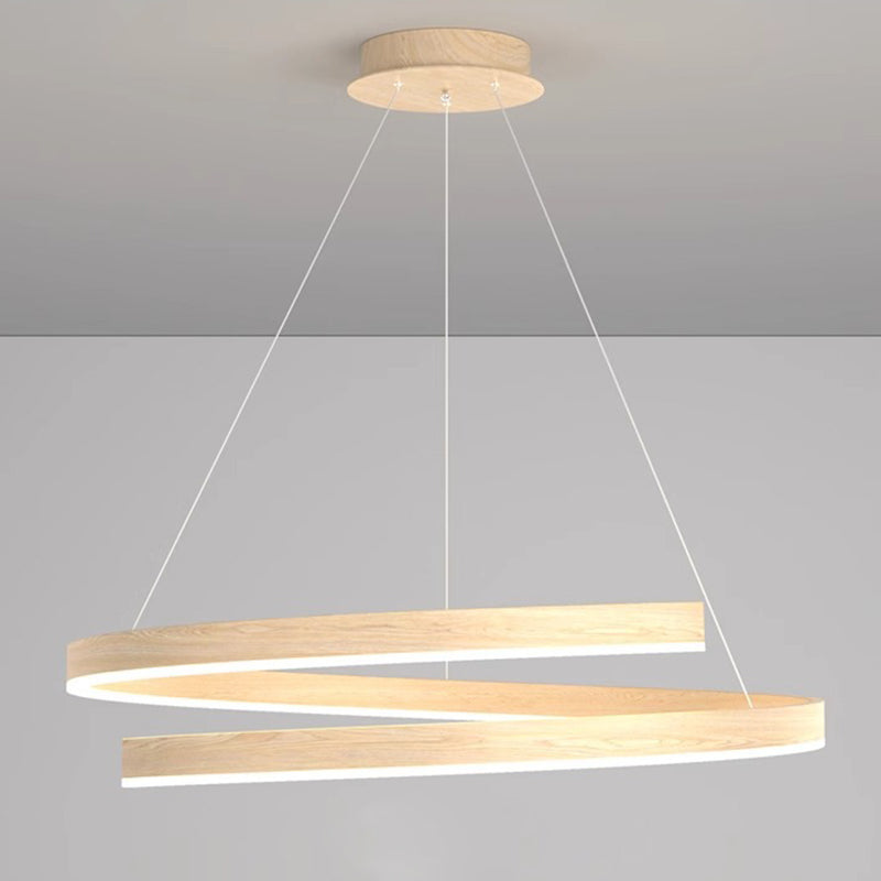 Lustre contemporain créatif en fer, aluminium, matériel acrylique, silicone LED pour salle à manger 