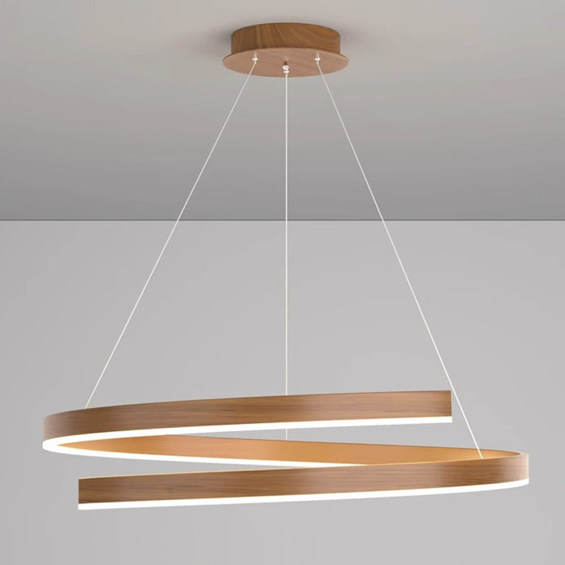 Lustre contemporain créatif en fer, aluminium, matériel acrylique, silicone LED pour salle à manger 