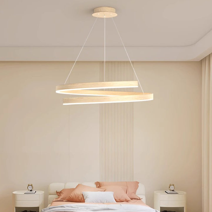 Lustre contemporain créatif en fer, aluminium, matériel acrylique, silicone LED pour salle à manger 