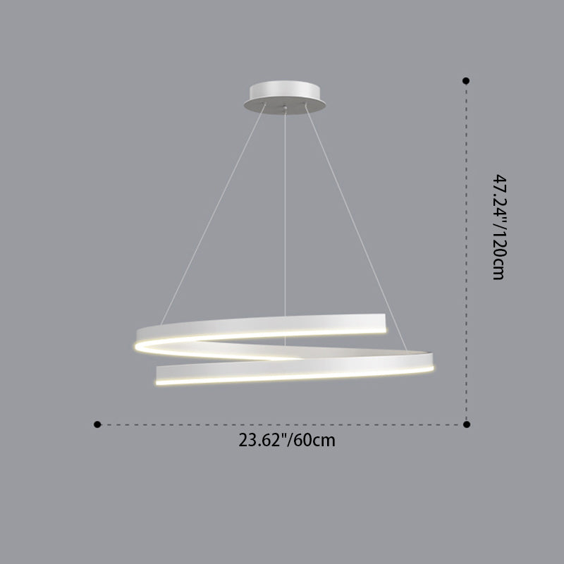 Lustre contemporain créatif en fer, aluminium, matériel acrylique, silicone LED pour salle à manger 
