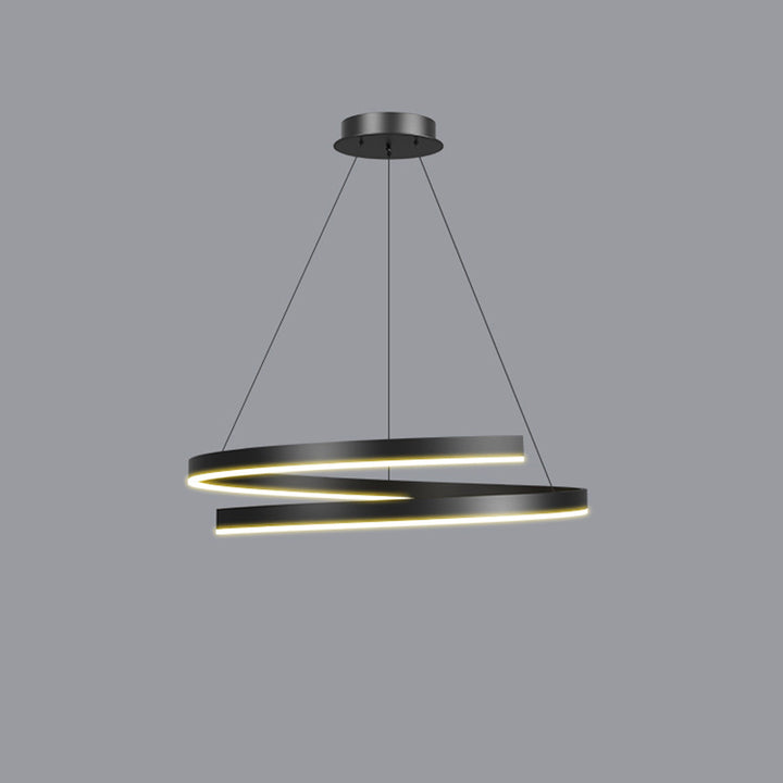 Lustre contemporain créatif en fer, aluminium, matériel acrylique, silicone LED pour salle à manger 