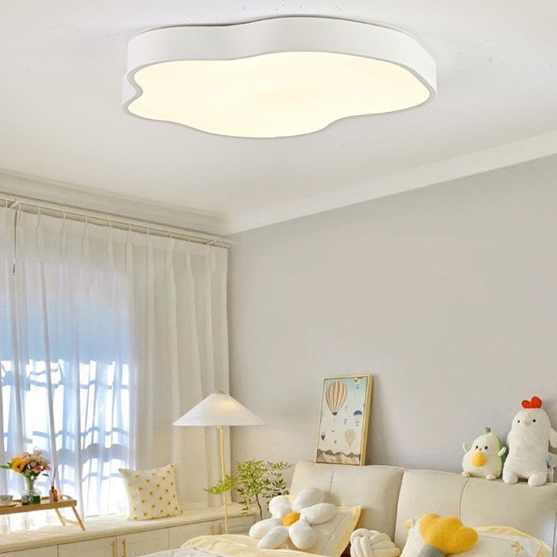 Moderne minimalistische Creme Cloud Eisen Acryl LED Unterputz Deckenleuchte für Schlafzimmer 