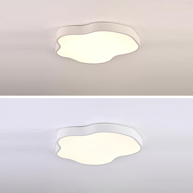 Moderne minimalistische Creme Cloud Eisen Acryl LED Unterputz Deckenleuchte für Schlafzimmer 
