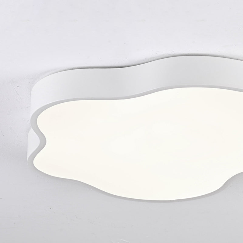Moderne minimalistische Creme Cloud Eisen Acryl LED Unterputz Deckenleuchte für Schlafzimmer 