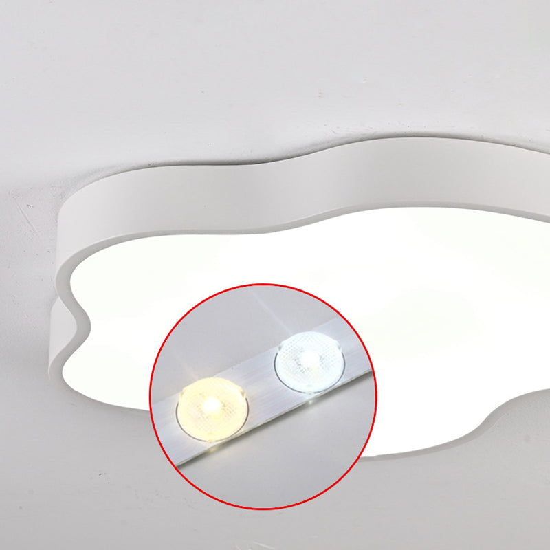Moderne minimalistische Creme Cloud Eisen Acryl LED Unterputz Deckenleuchte für Schlafzimmer 