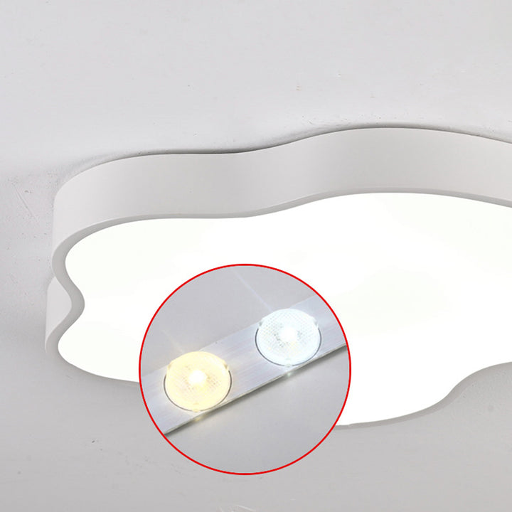 Moderne minimalistische Creme Cloud Eisen Acryl LED Unterputz Deckenleuchte für Schlafzimmer 