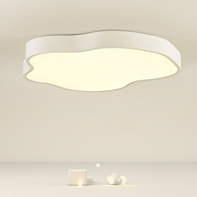 Moderne minimalistische Creme Cloud Eisen Acryl LED Unterputz Deckenleuchte für Schlafzimmer 