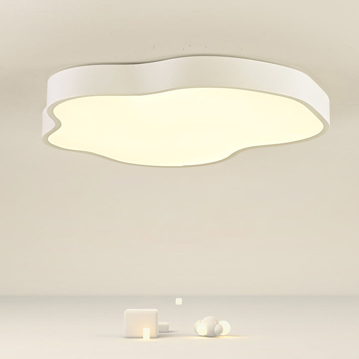 Moderne minimalistische Creme Cloud Eisen Acryl LED Unterputz Deckenleuchte für Schlafzimmer 