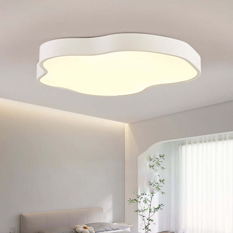 Moderne minimalistische Creme Cloud Eisen Acryl LED Unterputz Deckenleuchte für Schlafzimmer 