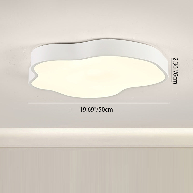 Moderne minimalistische Creme Cloud Eisen Acryl LED Unterputz Deckenleuchte für Schlafzimmer 