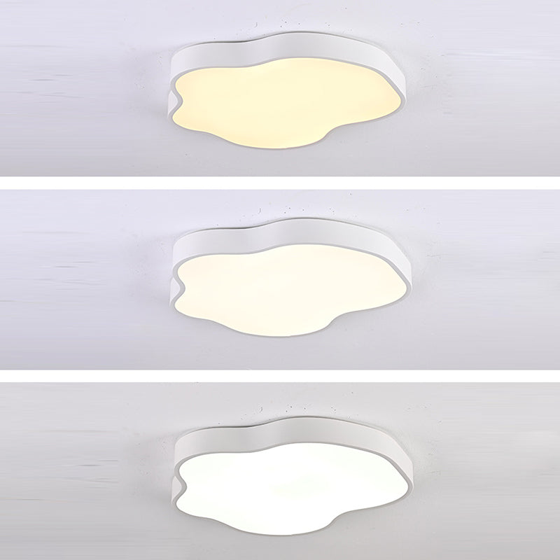 Moderne minimalistische Creme Cloud Eisen Acryl LED Unterputz Deckenleuchte für Schlafzimmer 