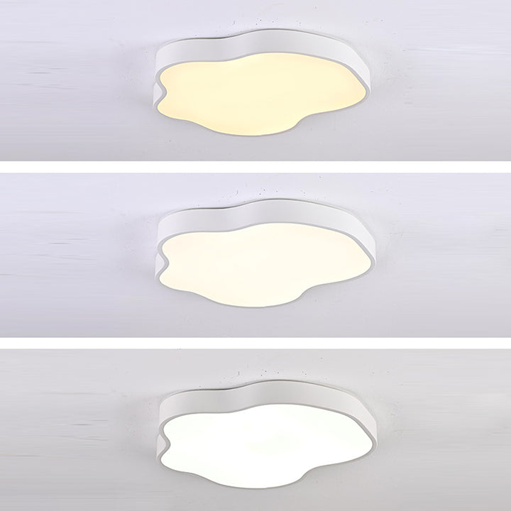 Moderne minimalistische Creme Cloud Eisen Acryl LED Unterputz Deckenleuchte für Schlafzimmer 