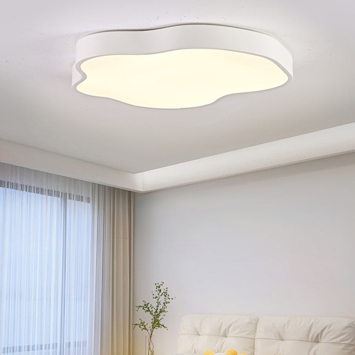 Moderne minimalistische Creme Cloud Eisen Acryl LED Unterputz Deckenleuchte für Schlafzimmer 