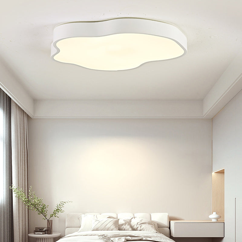 Moderne minimalistische Creme Cloud Eisen Acryl LED Unterputz Deckenleuchte für Schlafzimmer 