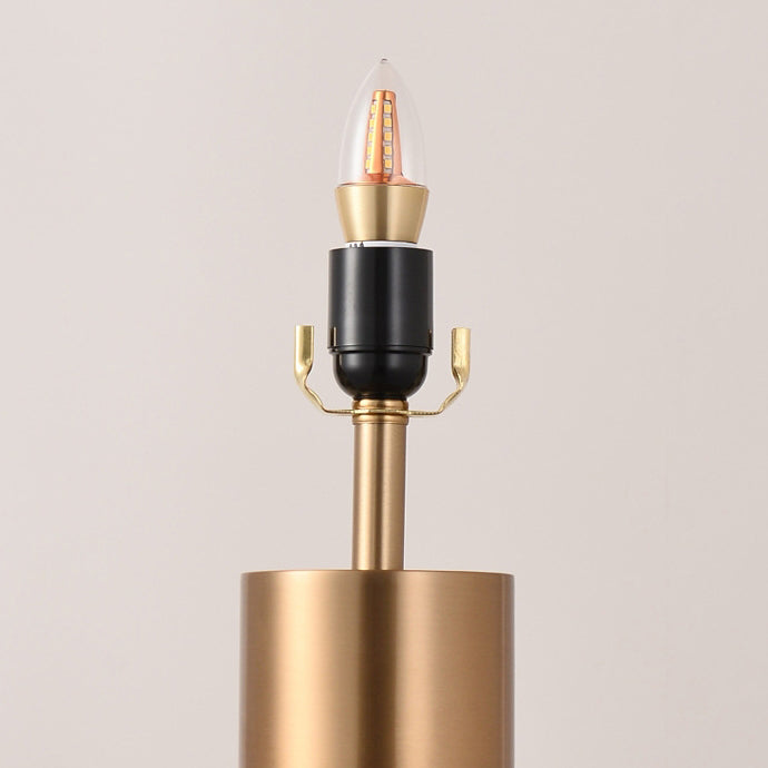 Lampe de table 1 lumière avec abat-jour en tissu cylindrique et base en marbre nordique contemporain pour chambre 