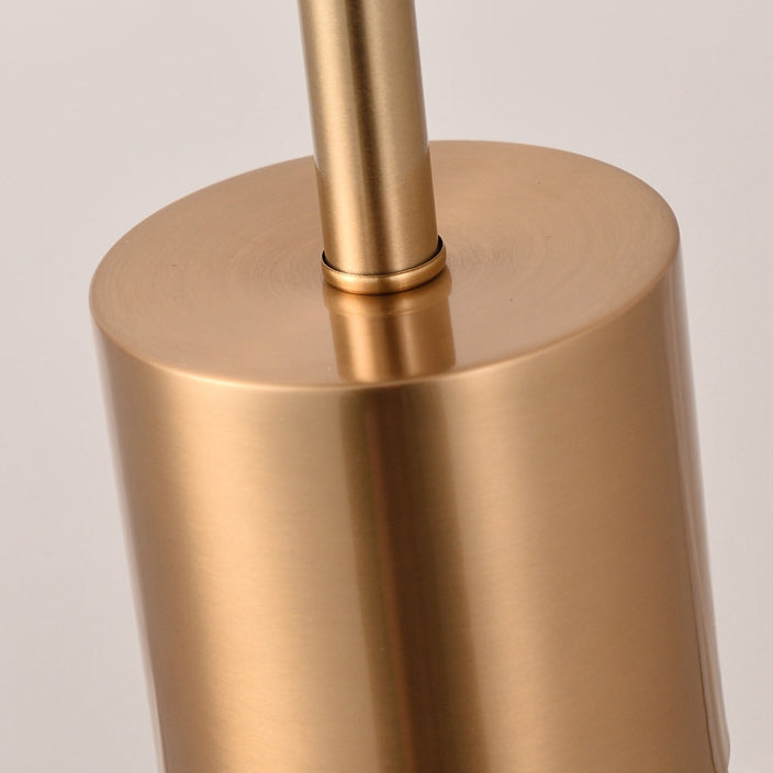Lampe de table 1 lumière avec abat-jour en tissu cylindrique et base en marbre nordique contemporain pour chambre 