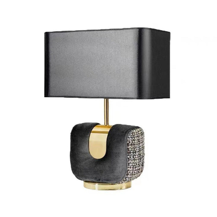 Lampe de Table 1 Lumière en Tissu Flanelle Matériel Rectangle Vintage Traditionnel Pour Chambre 