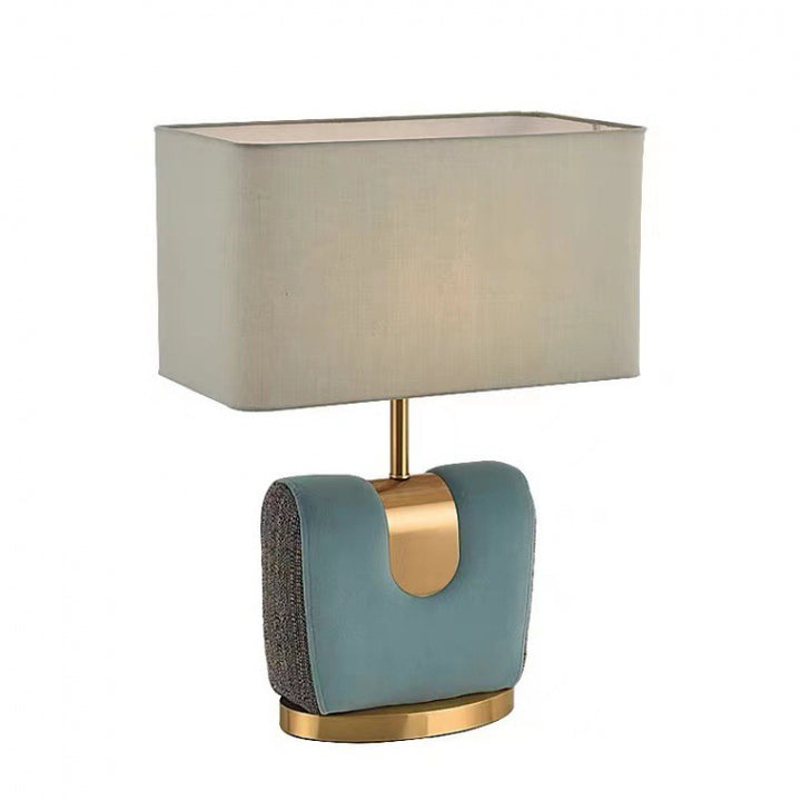 Lampe de Table 1 Lumière en Tissu Flanelle Matériel Rectangle Vintage Traditionnel Pour Chambre 