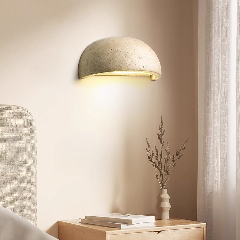 Traditionelle japanische verstellbare Kopf Zylinder Quader Würfel Halbkreis Holz Stein 1-Licht Wandleuchte Lampe für Wohnzimmer 