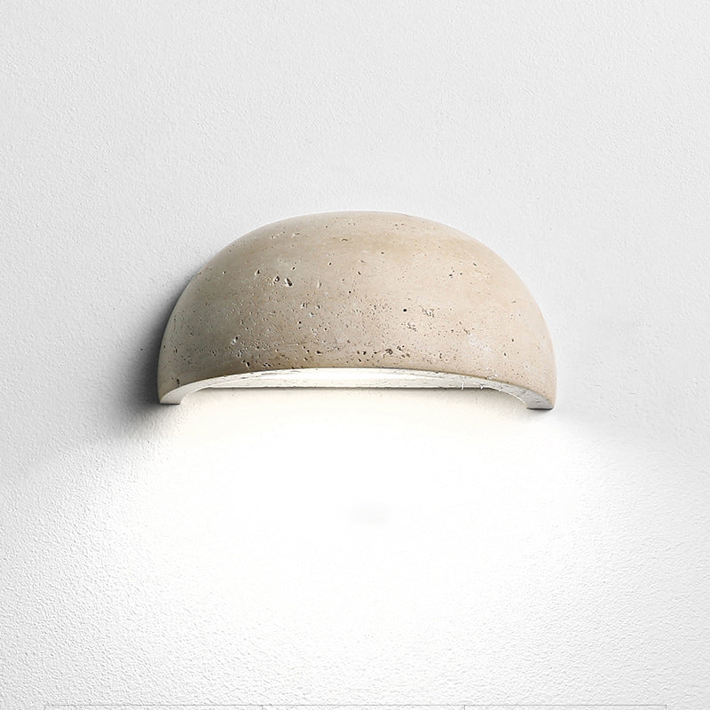 Traditionelle japanische verstellbare Kopf Zylinder Quader Würfel Halbkreis Holz Stein 1-Licht Wandleuchte Lampe für Wohnzimmer 