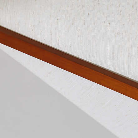 Traditionelle Vintage Dreieck Form Runde Kegel Holz Leinen 1-Licht Stehlampe für Schlafzimmer 