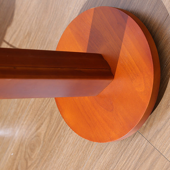 Traditionelle Vintage Dreieck Form Runde Kegel Holz Leinen 1-Licht Stehlampe für Schlafzimmer 