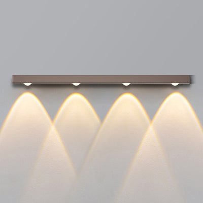 Modern Minimalist Long Multi Lights Aluminum LED Wall Sconce Lamp For Hallway