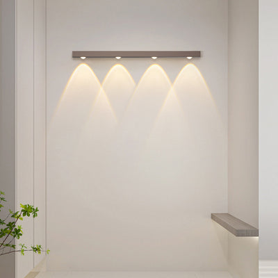 Modern Minimalist Long Multi Lights Aluminum LED Wall Sconce Lamp For Hallway