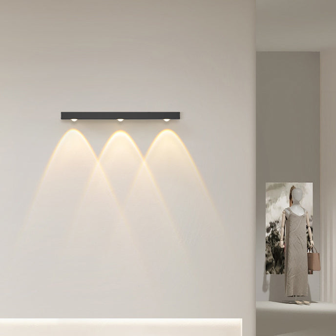 Modern Minimalist Long Multi Lights Aluminum LED Wall Sconce Lamp For Hallway