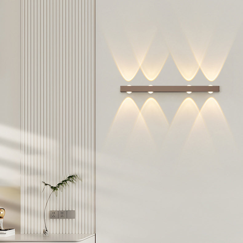 Modern Minimalist Long Multi Lights Aluminum LED Wall Sconce Lamp For Hallway