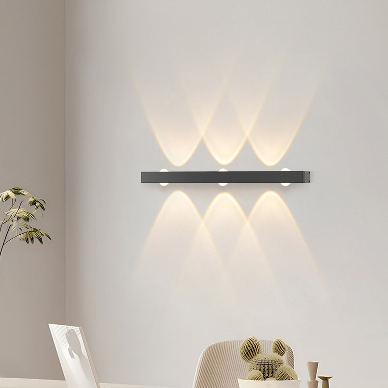 Modern Minimalist Long Multi Lights Aluminum LED Wall Sconce Lamp For Hallway