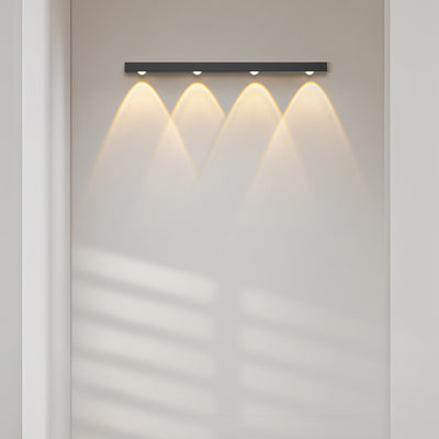 Modern Minimalist Long Multi Lights Aluminum LED Wall Sconce Lamp For Hallway