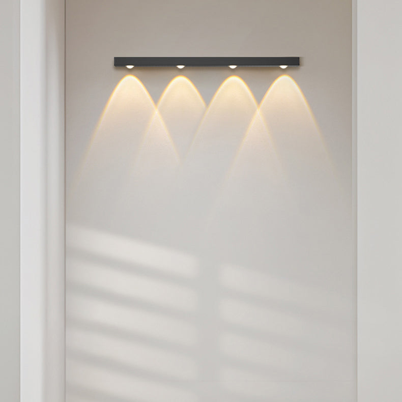 Modern Minimalist Long Multi Lights Aluminum LED Wall Sconce Lamp For Hallway