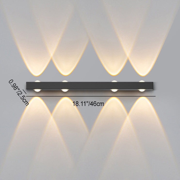 Modern Minimalist Long Multi Lights Aluminum LED Wall Sconce Lamp For Hallway