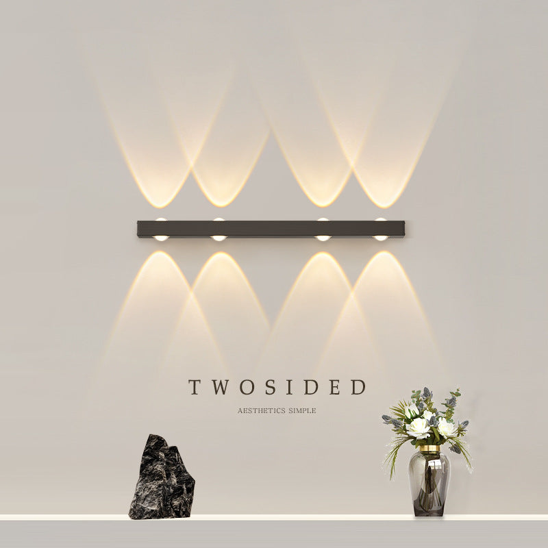 Modern Minimalist Long Multi Lights Aluminum LED Wall Sconce Lamp For Hallway
