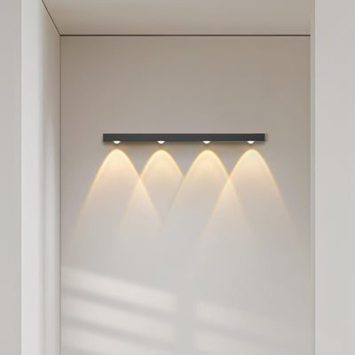 Modern Minimalist Long Multi Lights Aluminum LED Wall Sconce Lamp For Hallway