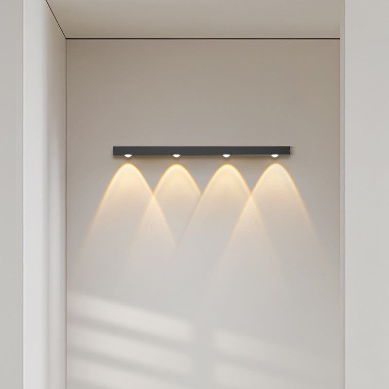 Modern Minimalist Long Multi Lights Aluminum LED Wall Sconce Lamp For Hallway