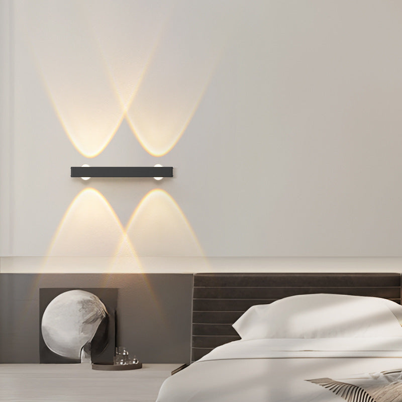 Modern Minimalist Long Multi Lights Aluminum LED Wall Sconce Lamp For Hallway