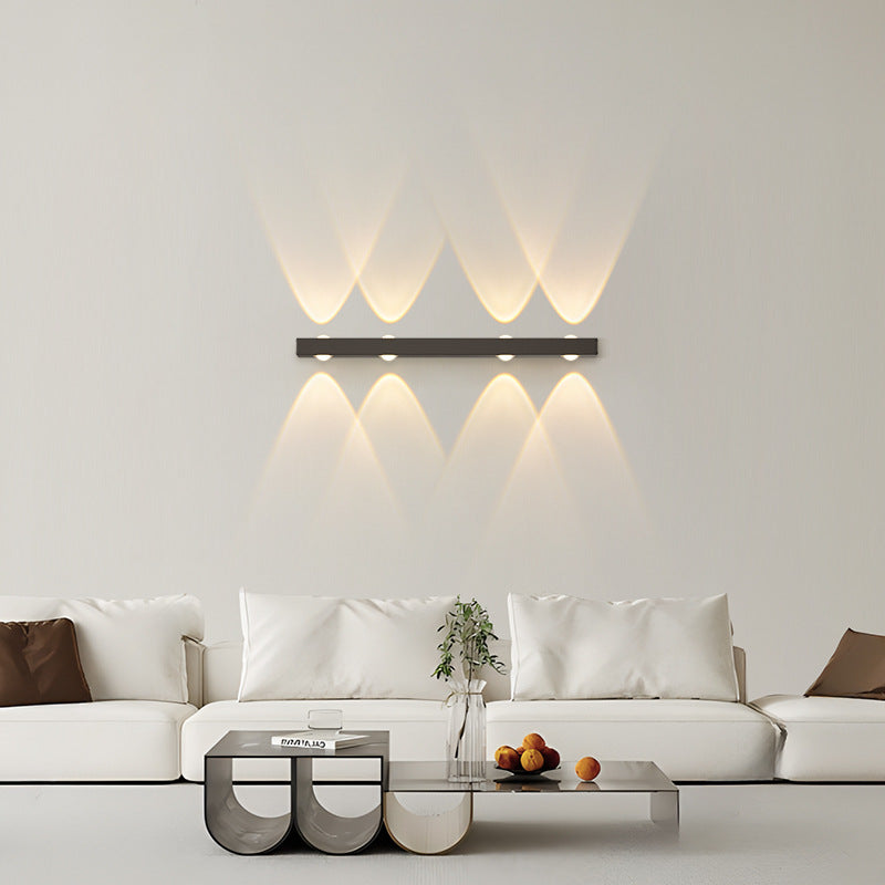 Modern Minimalist Long Multi Lights Aluminum LED Wall Sconce Lamp For Hallway