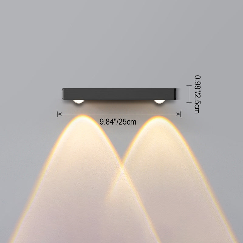 Modern Minimalist Long Multi Lights Aluminum LED Wall Sconce Lamp For Hallway