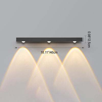 Modern Minimalist Long Multi Lights Aluminum LED Wall Sconce Lamp For Hallway
