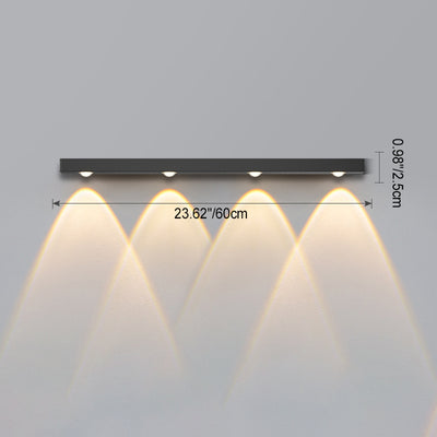 Modern Minimalist Long Multi Lights Aluminum LED Wall Sconce Lamp For Hallway