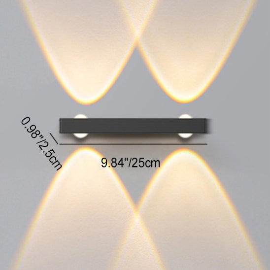 Modern Minimalist Long Multi Lights Aluminum LED Wall Sconce Lamp For Hallway