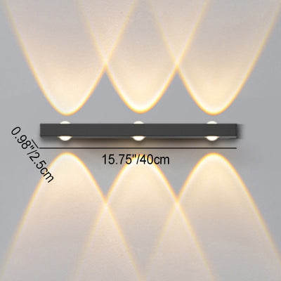Modern Minimalist Long Multi Lights Aluminum LED Wall Sconce Lamp For Hallway