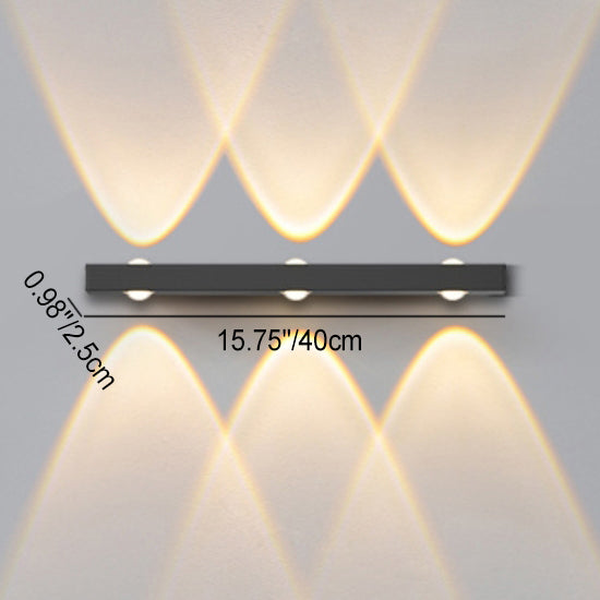 Modern Minimalist Long Multi Lights Aluminum LED Wall Sconce Lamp For Hallway