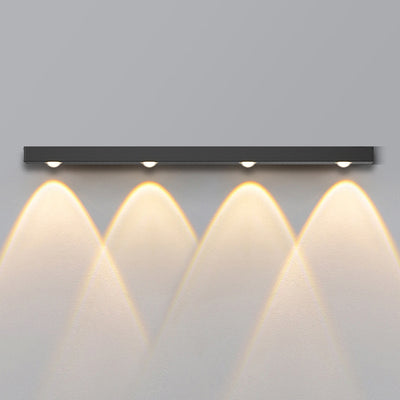 Modern Minimalist Long Multi Lights Aluminum LED Wall Sconce Lamp For Hallway