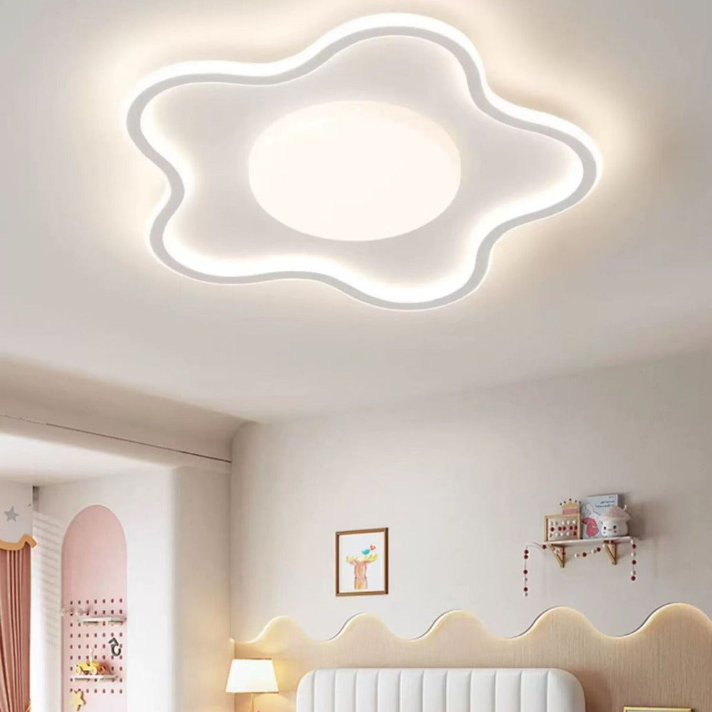 Luz de techo LED de montaje empotrado de estrella creativa contemporánea de hierro, aluminio, acrílico y silicona para dormitorio 