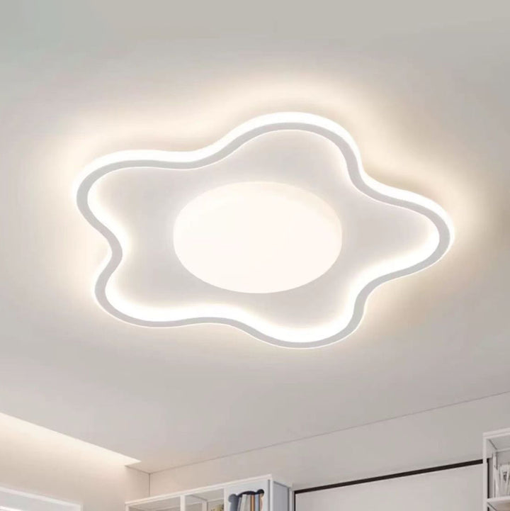 Luz de techo LED de montaje empotrado de estrella creativa contemporánea de hierro, aluminio, acrílico y silicona para dormitorio 