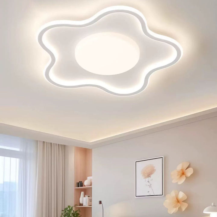 Luz de techo LED de montaje empotrado de estrella creativa contemporánea de hierro, aluminio, acrílico y silicona para dormitorio 